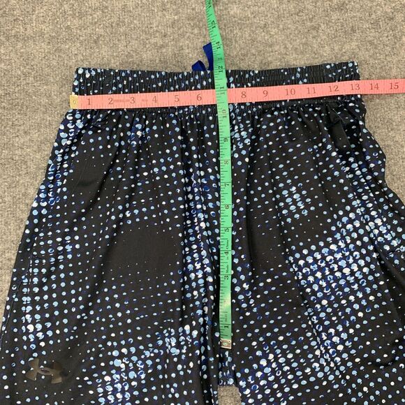 Under Armour Basketball Shorts Mens S Small Black Printed Hidden Drawstring Gym - Picture 6 of 12